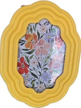 Yellow Decorative Floral Picture Frame